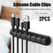 Silicone cable management desk attachment