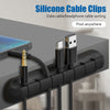 Silicone cable management desk attachment