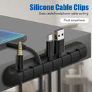 Silicone cable management desk attachment